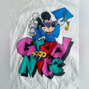 VTG 1990 Disney Mickey Mouse t shirt Grad night